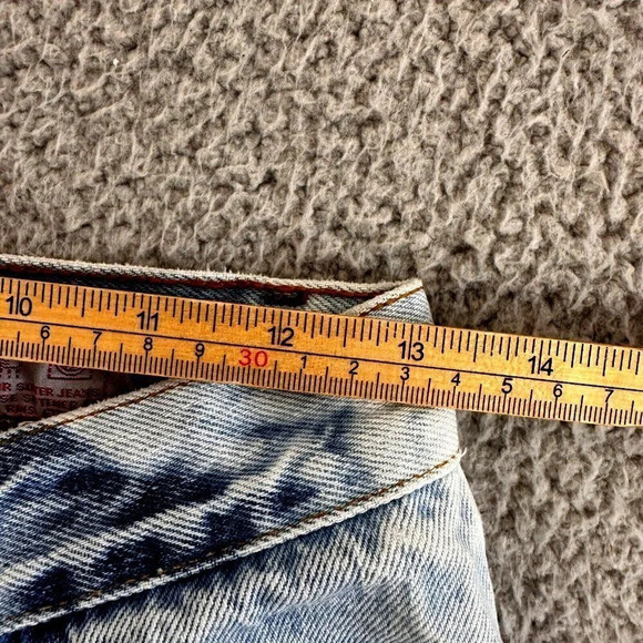 Vintage Levis 501 Jeans Womens 28 x 31 Acid Wash 80s Button Fly High Waist - Picture 8 of 16